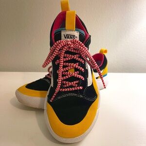 Vans Ultrarange Exo shoes, Woman Sz 7.5, Multi color Yellow, Pink, Blk, White.